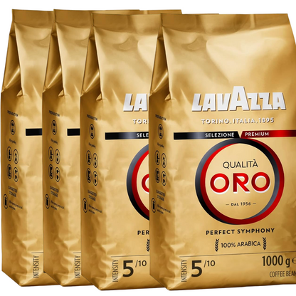 Qualita Oro Natürliche Kaffeebohnen 4 Packungen à 1 kg